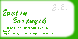 evelin bortnyik business card